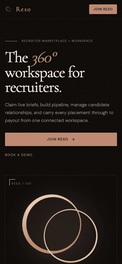 Reso website preview